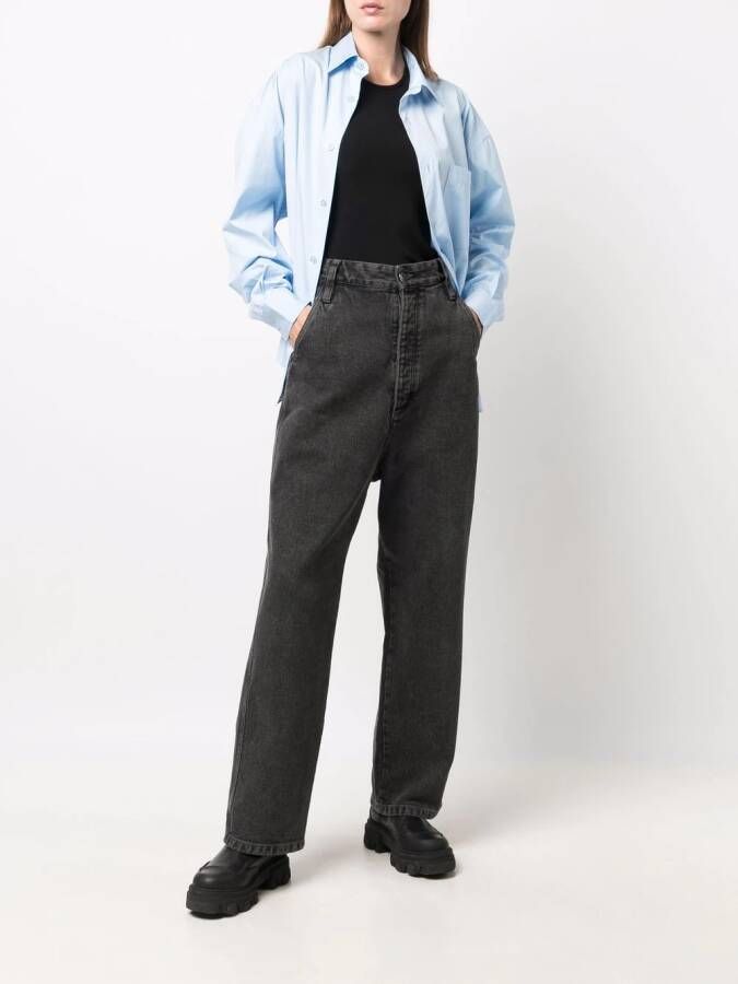 AMI Paris Jeans met wijde pijpen Zwart