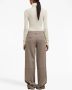AMI Paris Geribbelde coltrui Beige - Thumbnail 4