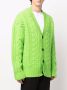 AMI Paris Kabelgebreid vest Groen - Thumbnail 4