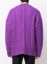 AMI Paris Kabelgebreid vest Paars - Thumbnail 5