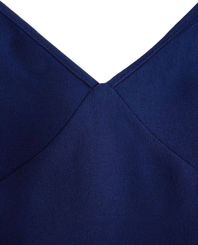 AMI Paris Midi-jurk met V-hals Blauw