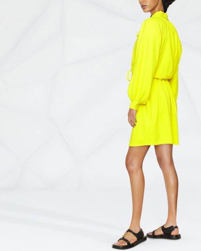 AMI Paris Mini-jurk met striksluiting Geel
