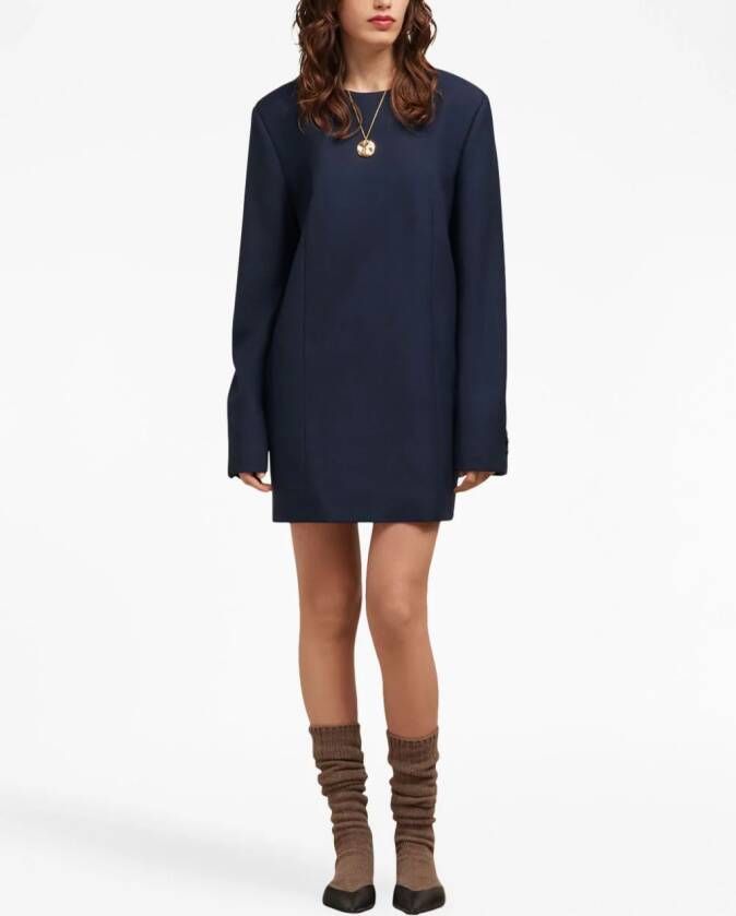 AMI Paris Mini-jurk van scheerwol Blauw