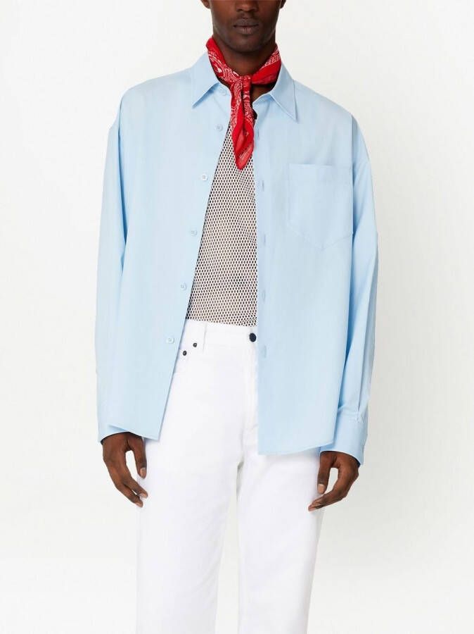 AMI Paris Overhemd met borstzak Blauw