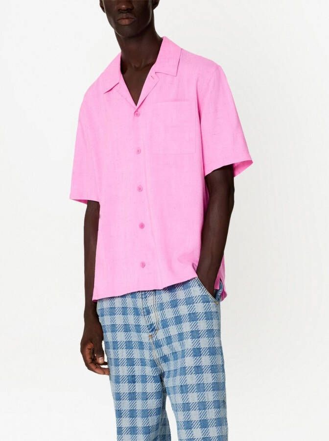 AMI Paris Overhemd met korte mouwen Roze