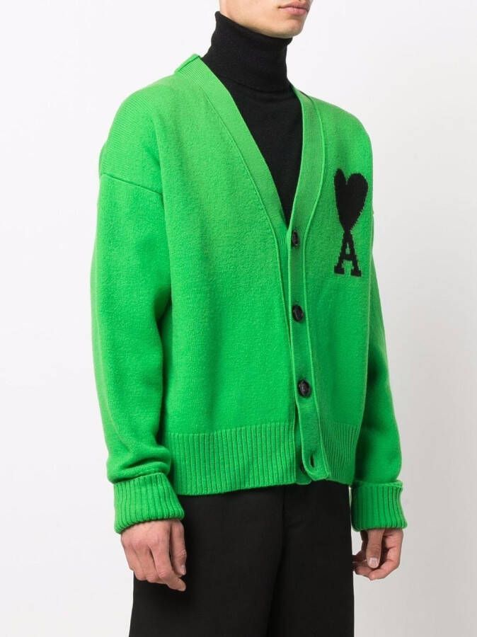 AMI Paris Oversized vest Groen