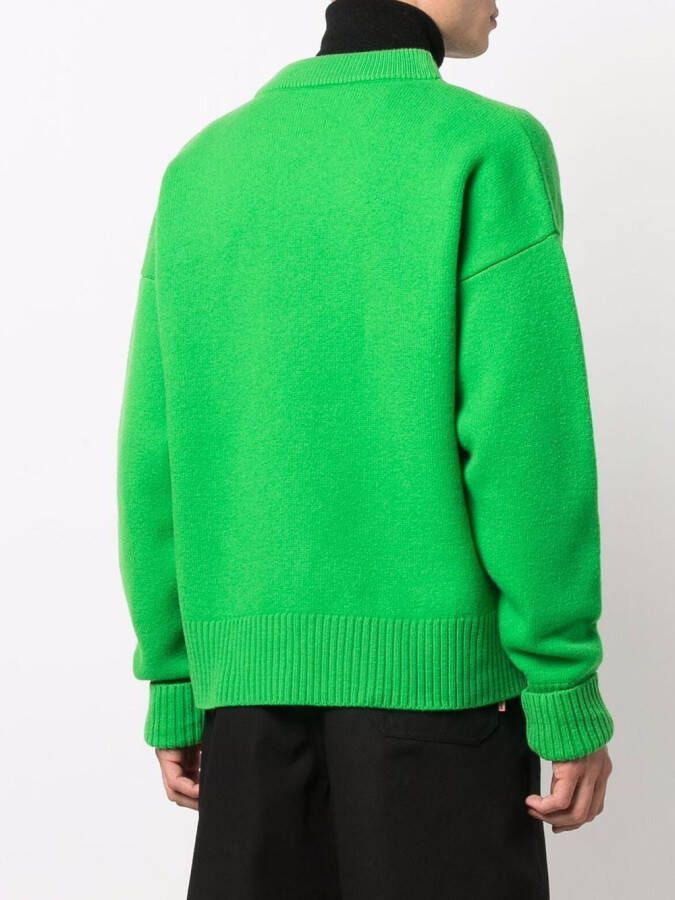 AMI Paris Oversized vest Groen