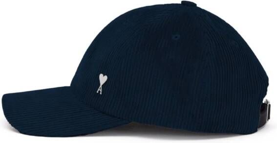 AMI Paris Ribfluwelen pet Blauw