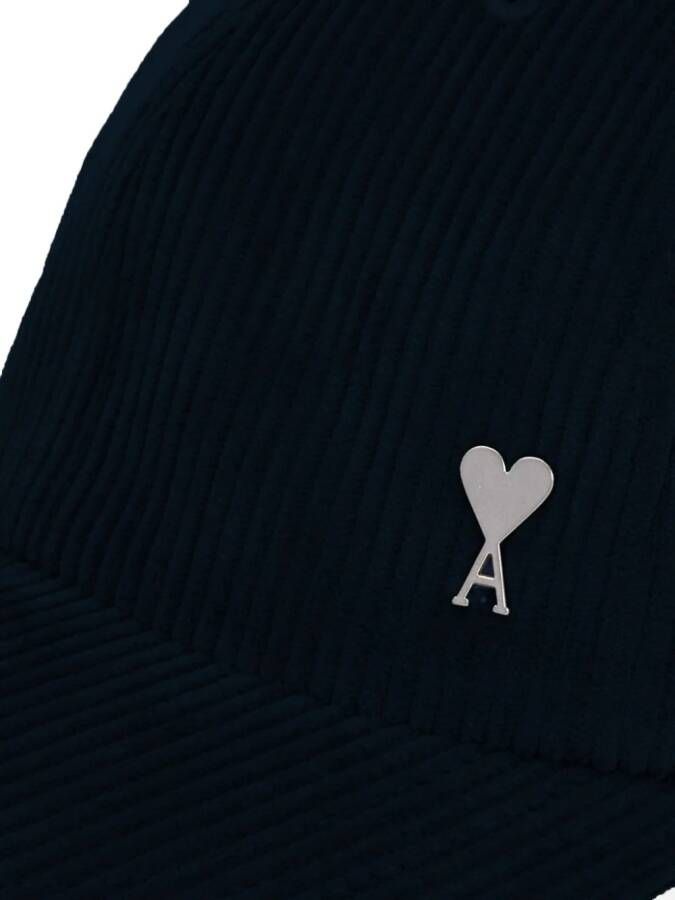 AMI Paris Ribfluwelen pet Blauw
