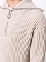AMI Paris Ribgebreide sweater Beige - Thumbnail 5