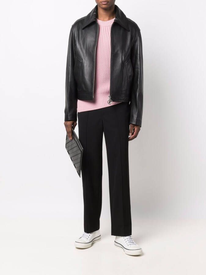 AMI Paris Ribgebreide trui Roze