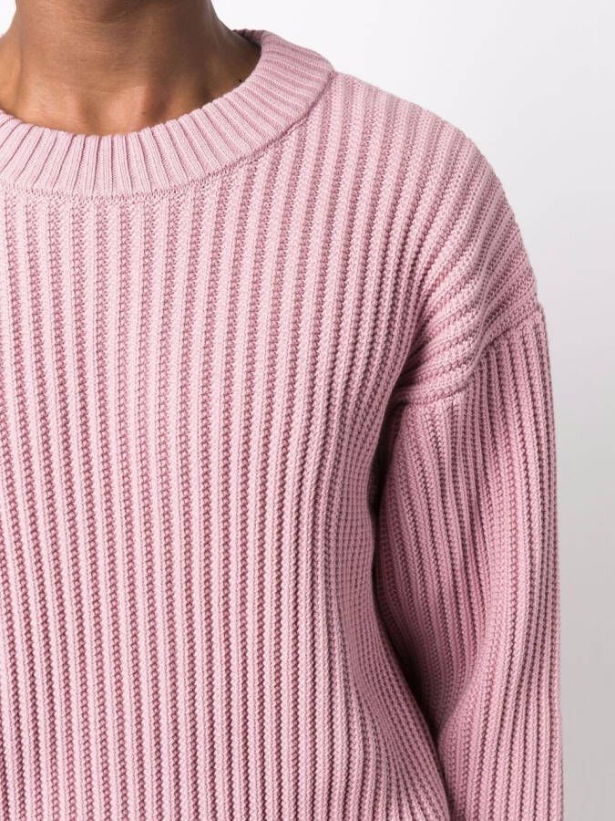 AMI Paris Ribgebreide trui Roze
