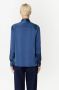 AMI Paris Satijnen blouse Blauw - Thumbnail 3