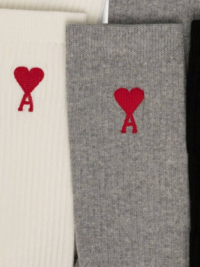 AMI Paris Set van drie paar sokken Veelkleurig