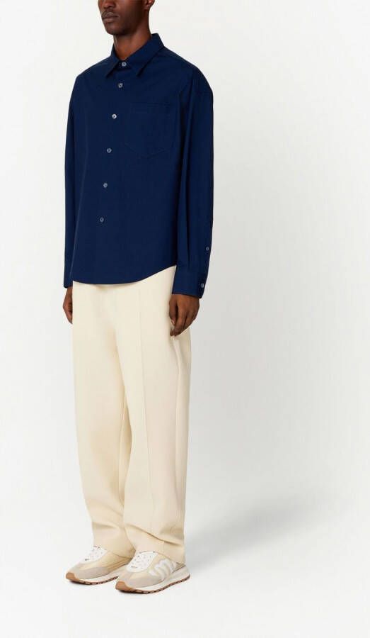 AMI Paris Shirt met knopen Blauw