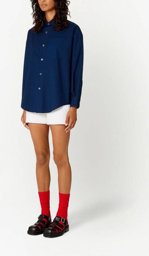 AMI Paris Shirt met knopen Blauw