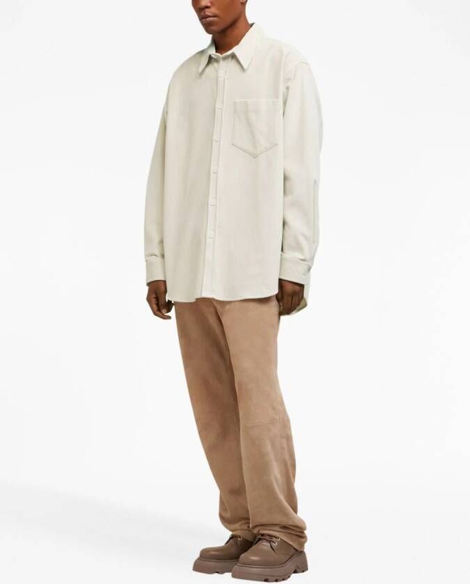 AMI Paris Shirtjack met klepzakken Wit