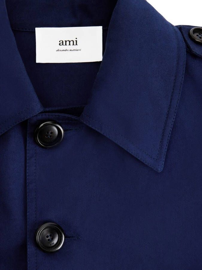 AMI Paris Shirtjack met knopen Blauw