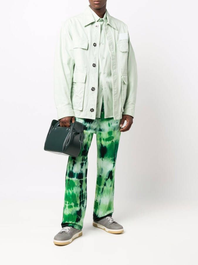 AMI Paris Shirtjack met zakdetail Groen