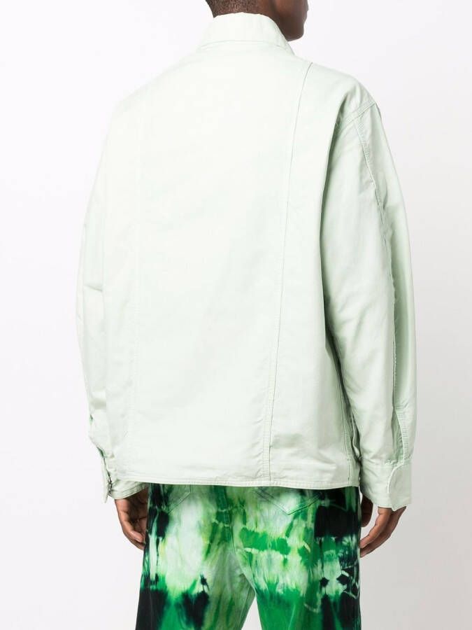 AMI Paris Shirtjack met zakdetail Groen