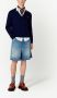 Ami Paris Wijde Pijp Denim Shorts Blue Heren - Thumbnail 2