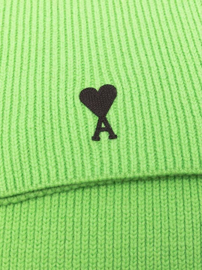 AMI Paris Sjaal met logo Groen