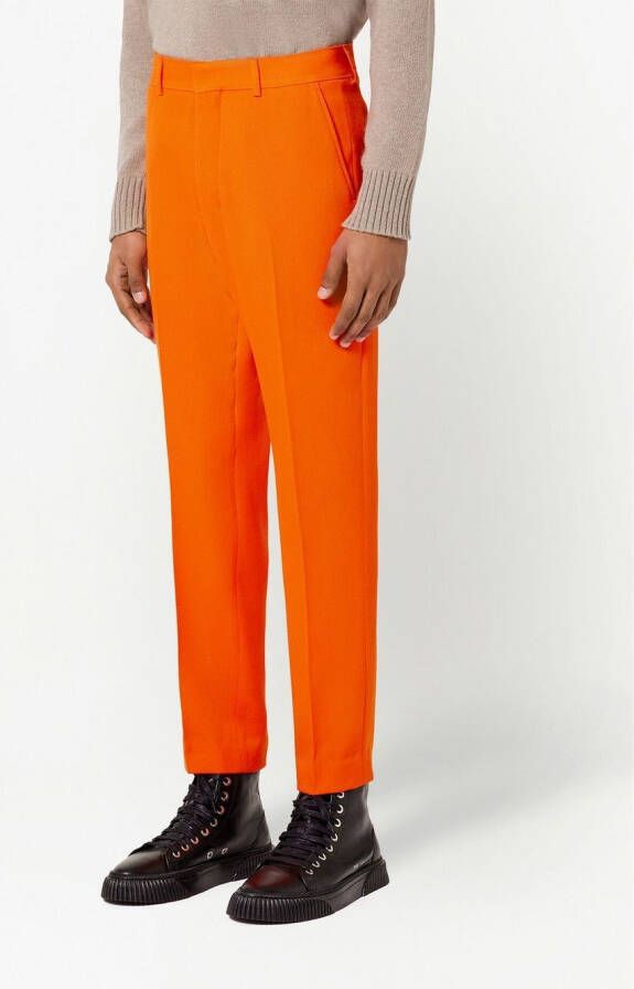 AMI Paris Slim-fit pantalon Oranje