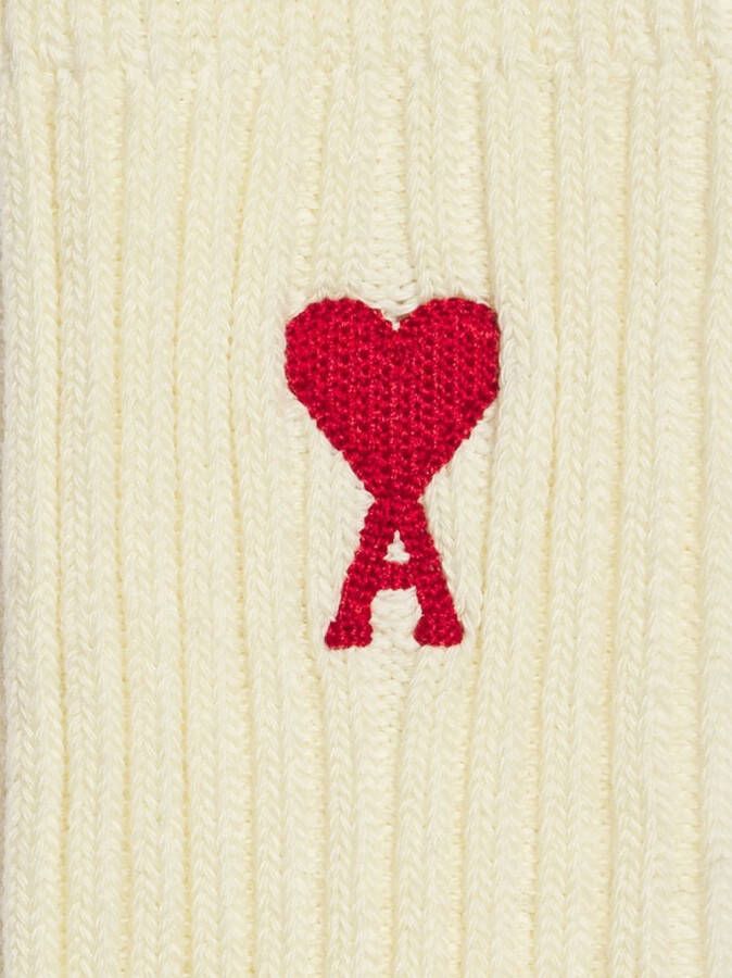 AMI Paris Sokken met geborduurd logo Wit