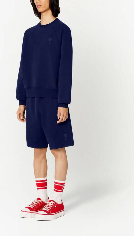 AMI Paris Sweater met borduurwerk Blauw