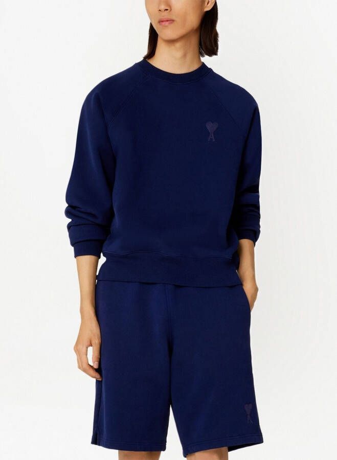 AMI Paris Sweater met borduurwerk Blauw