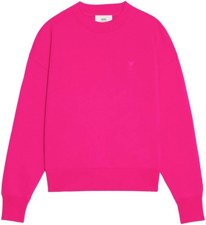 AMI Paris Sweater met geborduurd logo Roze
