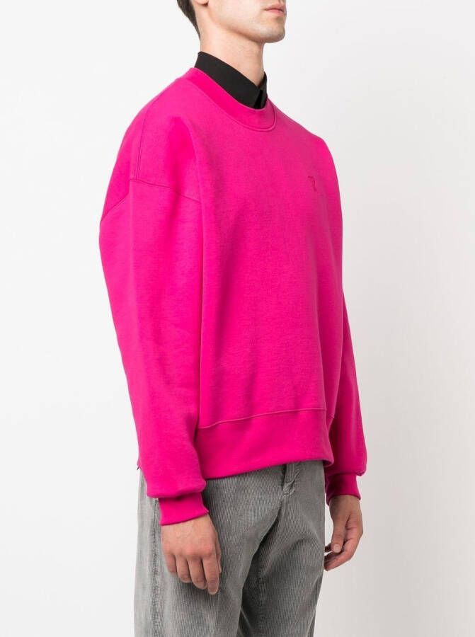 AMI Paris Sweater met geborduurd logo Roze
