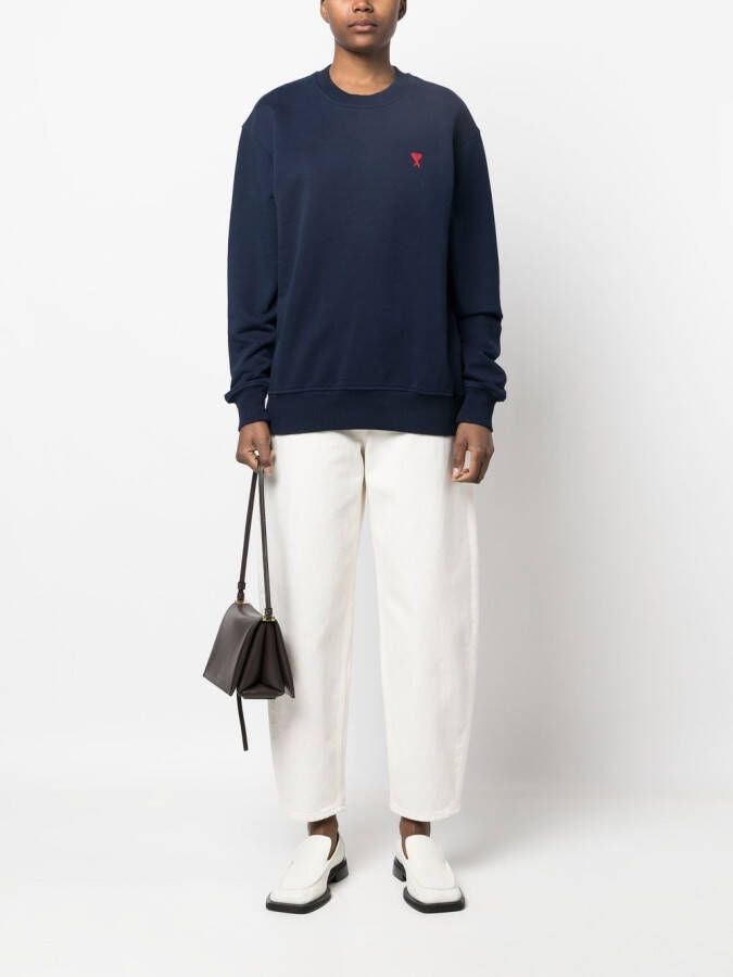 AMI Paris Sweater met logo Blauw