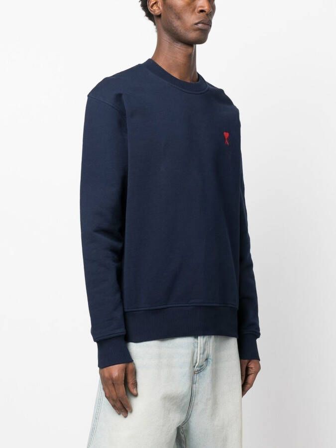 AMI Paris Sweater met logo Blauw