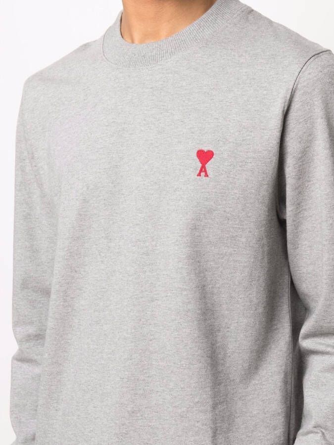 AMI Paris T-shirt van biologisch katoen Grijs