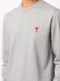 AMI Paris T-shirt van biologisch katoen Grijs - Thumbnail 5