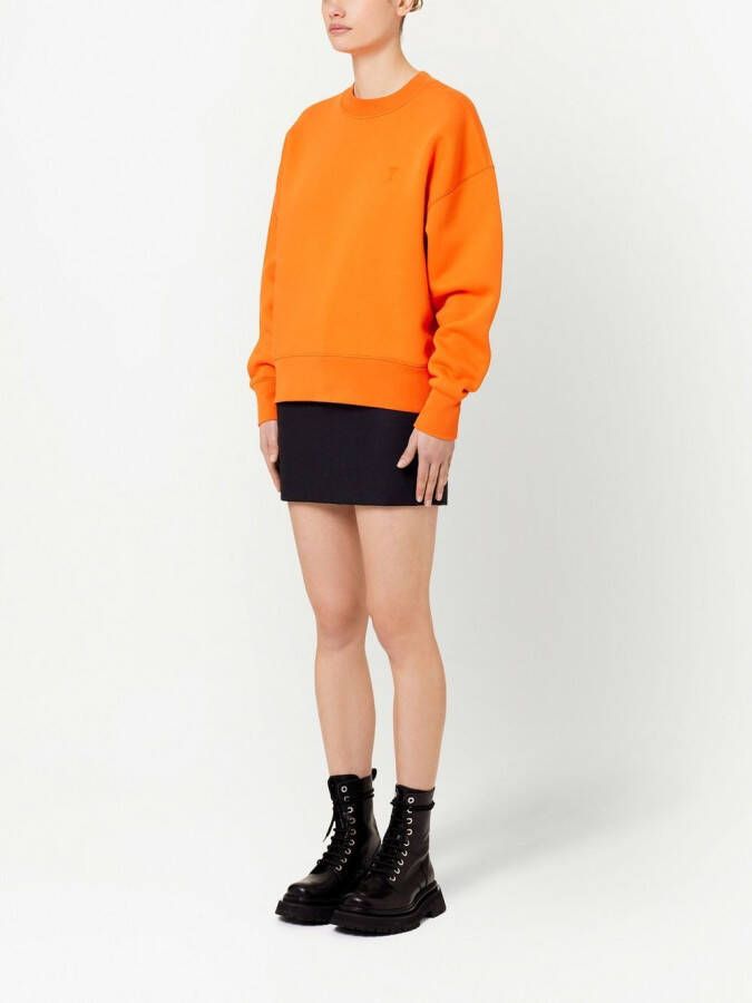 AMI Paris Sweater met logo Oranje