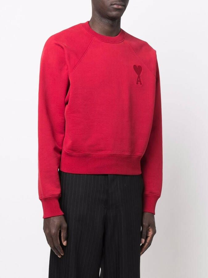 AMI Paris Sweater met logo Rood