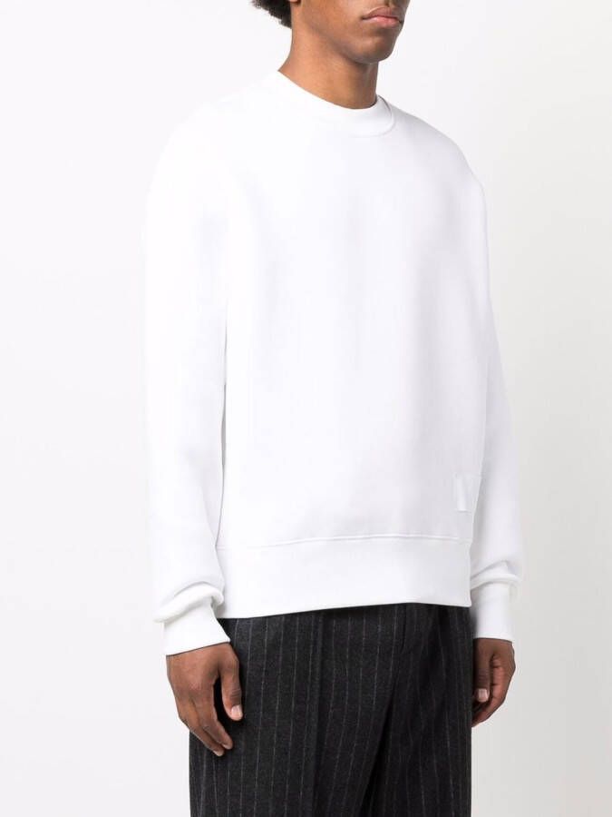 AMI Paris Sweater met logopatch Wit