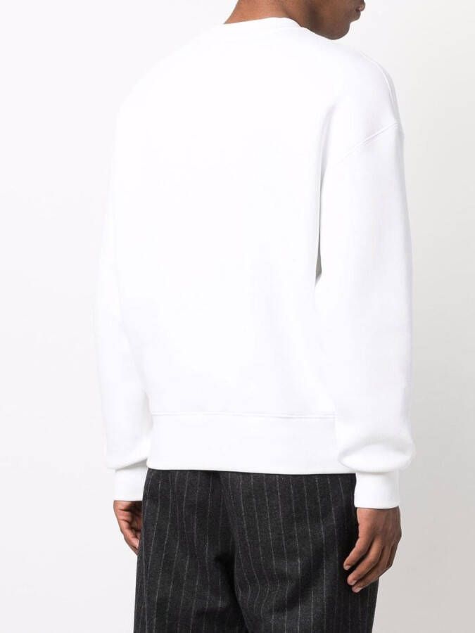 AMI Paris Sweater met logopatch Wit