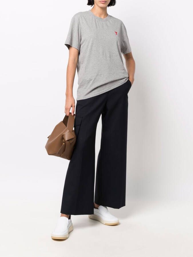 AMI Paris T-shirt met logo Grijs