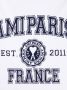 AMI Paris Cropped T-shirt met logoprint Wit - Thumbnail 4