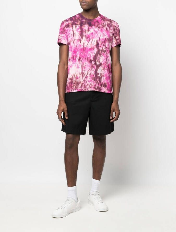 AMI Paris T-shirt met tie-dye print Roze