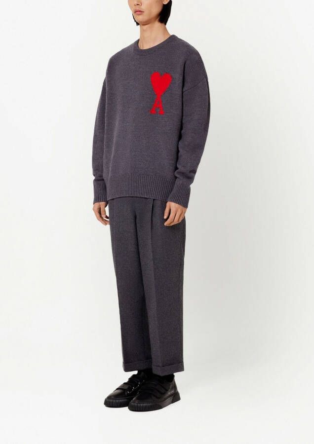 AMI Paris Ami de Coeur sweater Grijs