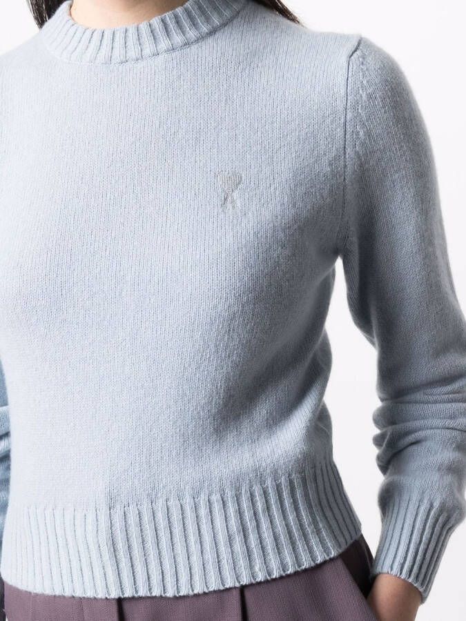 AMI Paris Trui met logo Blauw