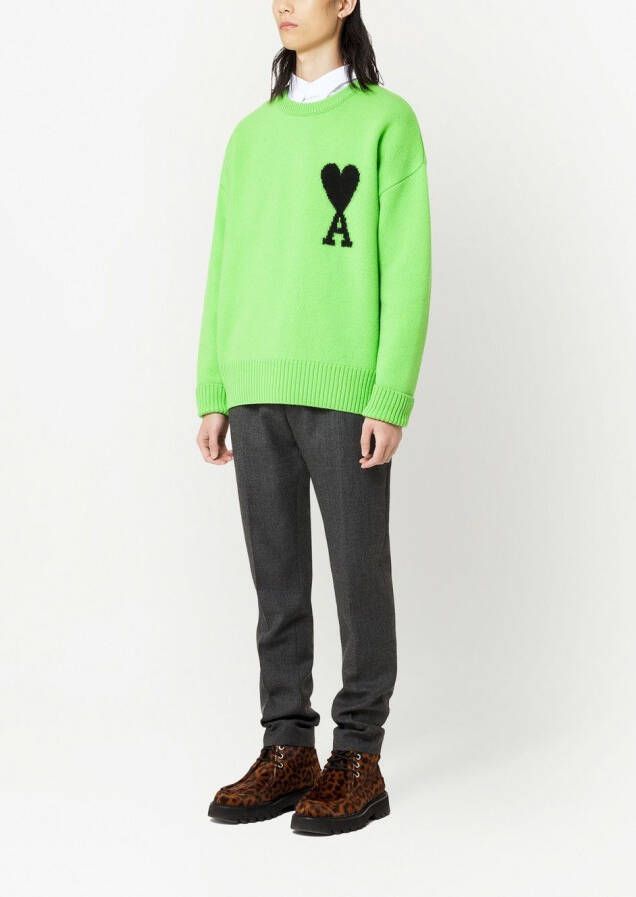 AMI Paris Ami de Coeur trui Groen