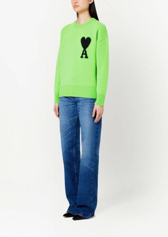 AMI Paris Ami de Coeur trui Groen