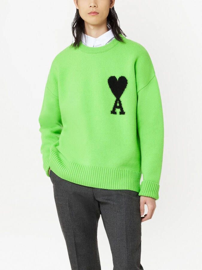 AMI Paris Ami de Coeur trui Groen