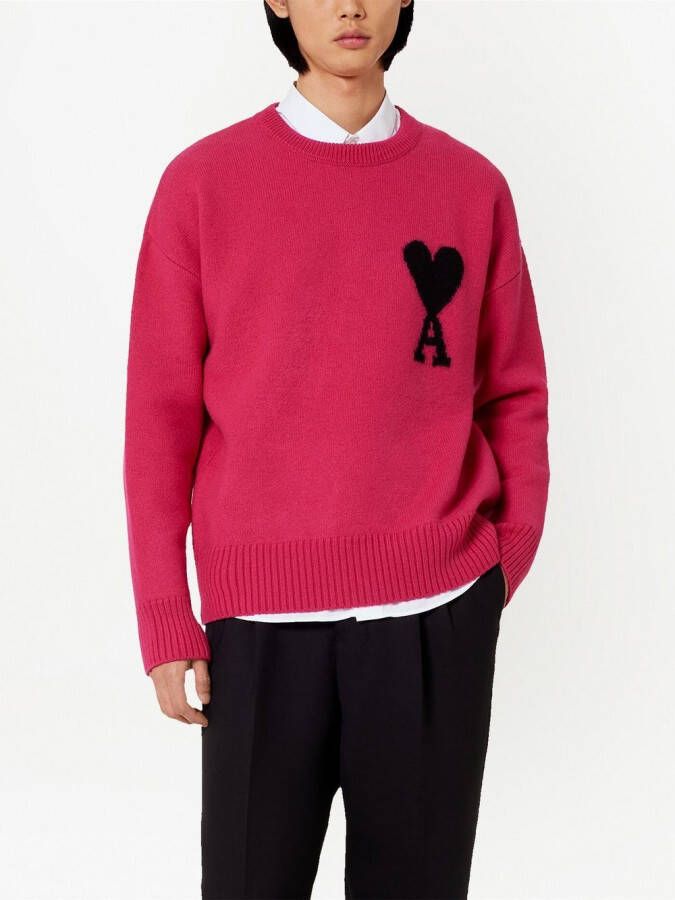 AMI Paris Ami de Coeur trui Roze
