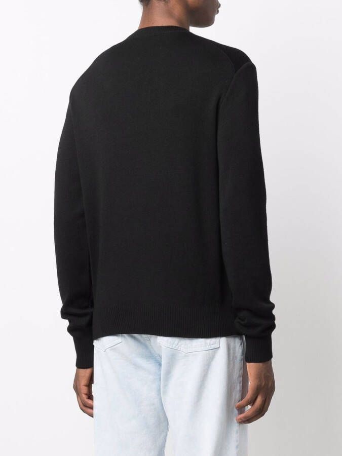 AMI Paris Trui met logo Zwart